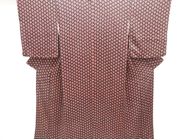 JAPANESE KIMONO / ANTIQUE KIMONO / SILK / KINSHA / ABSTRACT